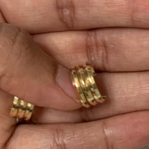 10kt Gold Small Hoops/Huggies - Picture 2 of 9